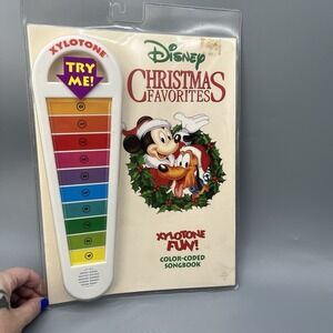 Vtg '92 Disney Christmas Favorites w Xylotone Fun! Color-Coded Songbook! NEW MIP